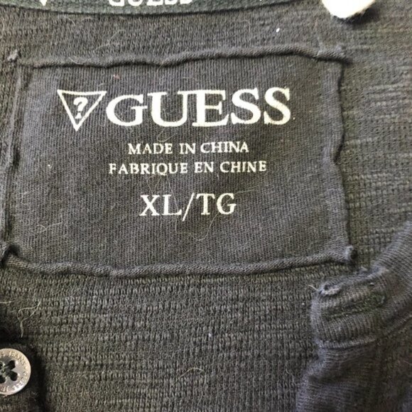 Guess Dark Grey Casual Long Sleeve Top Size XL - Picture 5 of 11